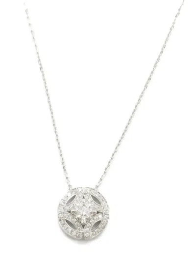 Pre-owned Cartier 2010s 18k White Gold Galanterie Diamond Necklace In Silver