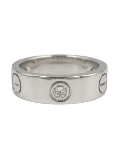 Pre-owned Cartier 2010s 18k White Gold Love Diamond Ring In Gray