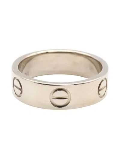 Pre-owned Cartier 2010s 18k White Gold Love Ring In Silver