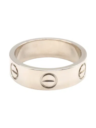 Pre-owned Cartier 2010s 18k White Gold Love Ring In Silver