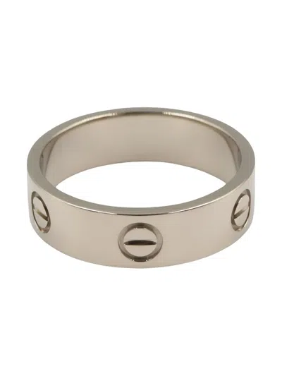 Pre-owned Cartier 2010s 18k White Gold Love Ring In Silver