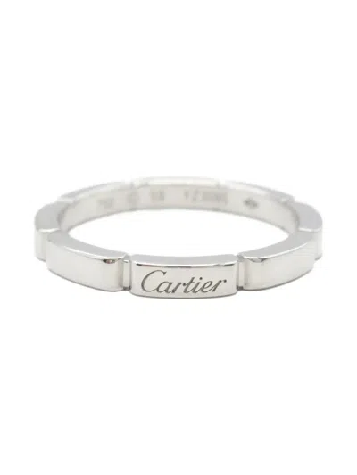 Pre-owned Cartier 2010s 18k White Gold Mailon Panthère Ring