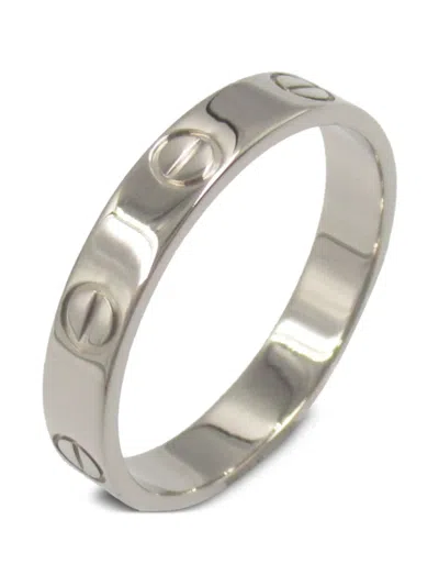 Pre-owned Cartier 2010s 18k White Gold Mini Love Ring In 银色
