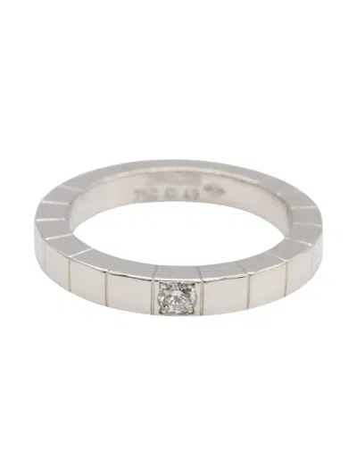 Pre-owned Cartier 2010s 18k White Gold Raniere Diamond Ring In Silver