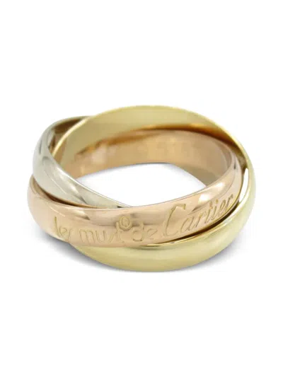 Pre-owned Cartier 2010s 18k White Gold Trinity Yellow Gold And Rose Gold Ring