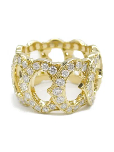 Pre-owned Cartier 2010s 18k Yellow Gold C De  Diamond Ring In 金色