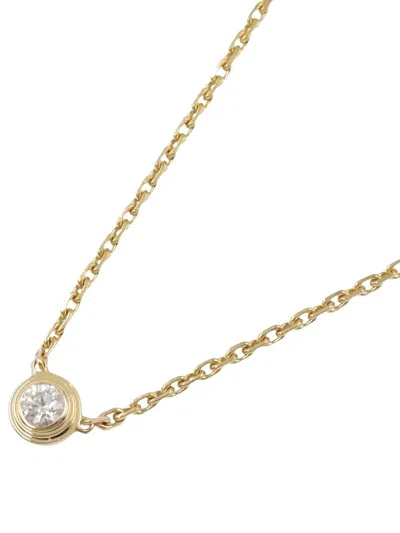 Pre-owned Cartier 2010s 18k Yellow Gold D'amour Xs Diamond Necklace