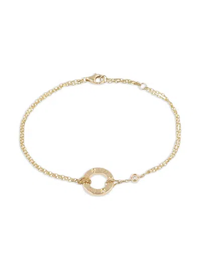 Pre-owned Cartier 2010s 18k Yellow Gold Love Circle Diamond Bracelet