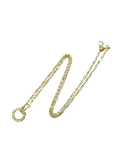 Pre-owned Cartier 2010s 18k Yellow Gold Love Circle Diamond Necklace