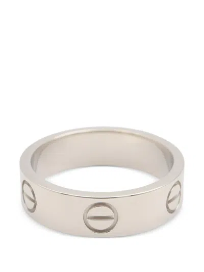 Pre-owned Cartier 2010s 1996 Love Ring In Silver
