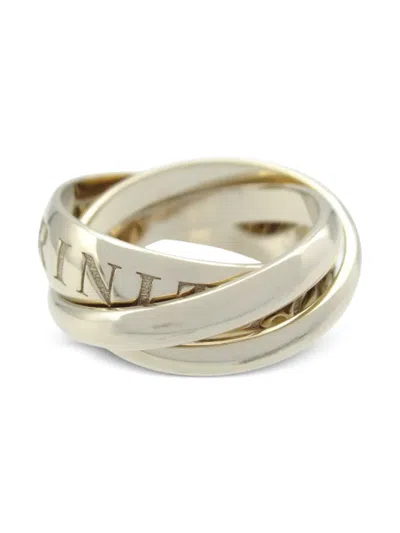 Pre-owned Cartier 2010s 1998 Christmas Limited 18k White Gold Trinity Ring