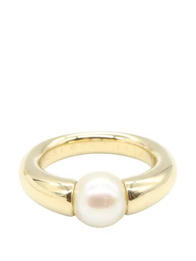 Pre-owned Cartier 2010s Akoya Pearl Ring In Gold