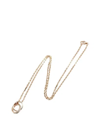 Pre-owned Cartier 2010s Baby Love Diamond Ring-pendant Necklace In Pink