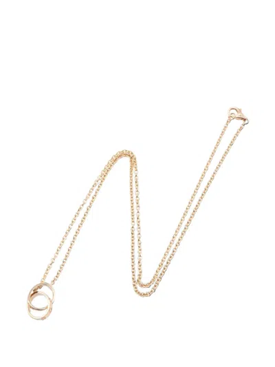 Pre-owned Cartier 2010s Baby Love Interlocking Necklace In Gold