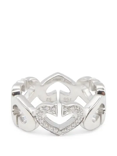 Cartier 2010s C Heart Diamond Ring In Yellow