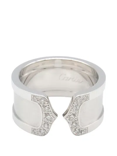 Pre-owned Cartier 2010s C2 Diamond Ring In Silver
