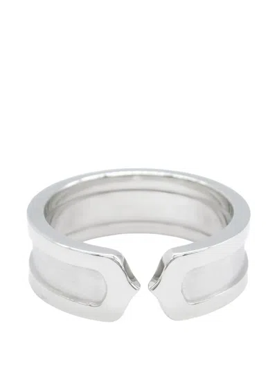 Pre-owned Cartier 2010s C2 Ring In Silver