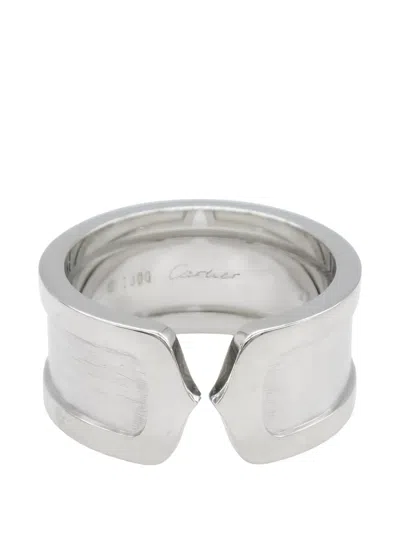 Pre-owned Cartier 2010s C2 Ring In Silver