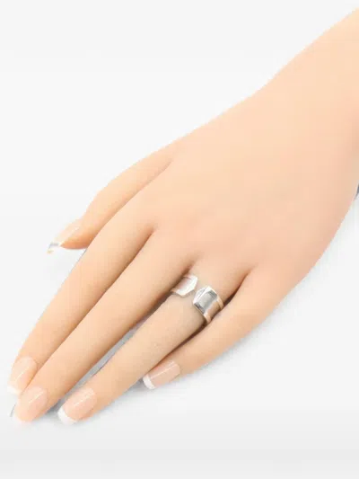 Pre-owned Cartier 2010s C2 Wide Ring In Silver
