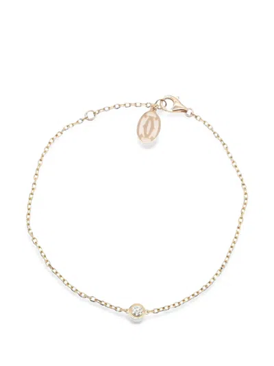 Pre-owned Cartier 2010s D'amour Diamond Bracelet In Pink