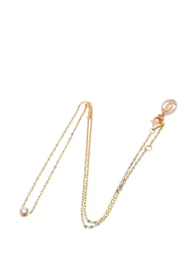 Pre-owned Cartier 2010s Damour Diamond Necklace In Gold