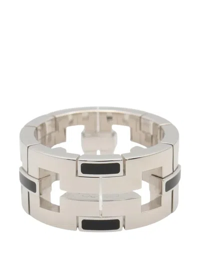 Pre-owned Cartier 2010s Dragon Padlock Ring In Silver