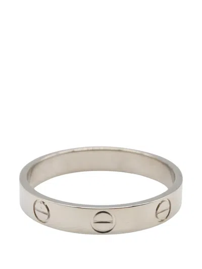 Pre-owned Cartier 2010s Engraved Ring In Silver