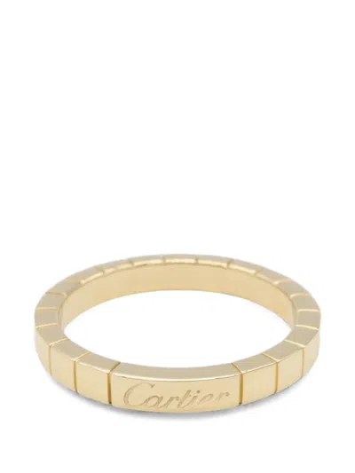 Pre-owned Cartier 2010s Engraved-logo Ring In Gold