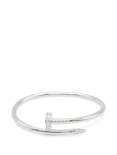 Pre-owned Cartier 2010s Juste Un Clou Diamond Bracelet In Silver