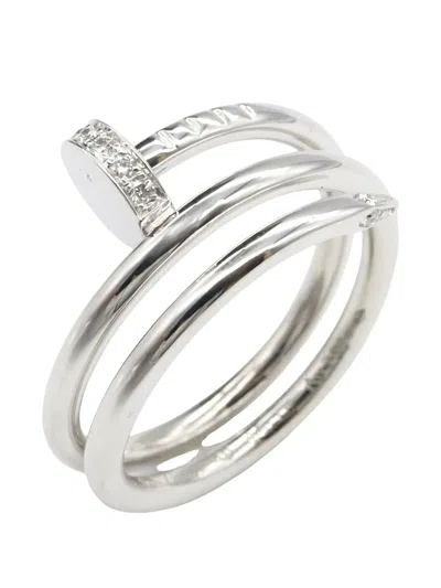 Pre-owned Cartier 2010s Juste Un Clou Diamond Ring In Silver