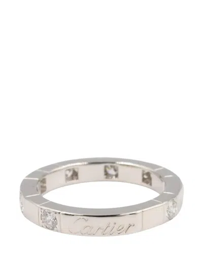 Pre-owned Cartier 2010s Lanières Diamond Ring In Silver