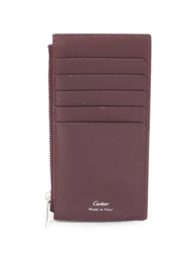 Pre-owned Cartier 2010s Leather Cardholder In Red