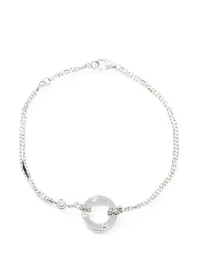 Pre-owned Cartier 2010s Love Circle Diamond Bracelet In Silver
