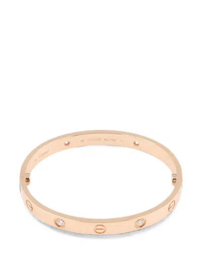 Pre-owned Cartier 2010s Love Diamond Bracelet In Pink