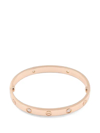 Pre-owned Cartier 2010s Love Diamond Bracelet In Pink