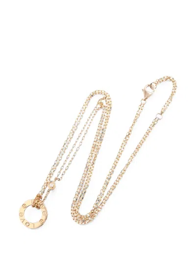 Pre-owned Cartier 2010s Love Diamond Necklace In Pink