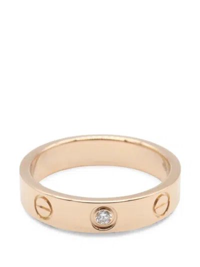 Pre-owned Cartier 2010s Love Diamond Ring In Pink