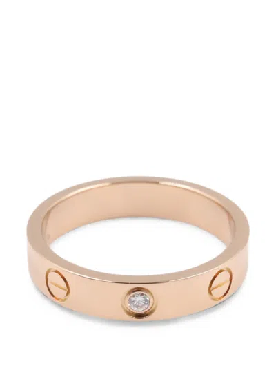 Pre-owned Cartier 2010s Love Diamond Ring In Pink