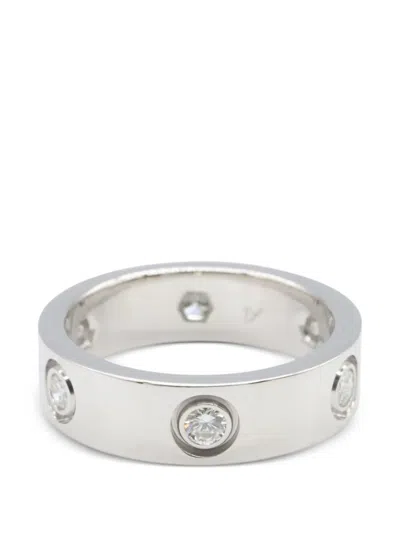 Pre-owned Cartier 2010s Love Diamond Ring In Silver