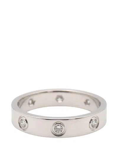 Pre-owned Cartier 2010s Love Diamond Ring In Silver