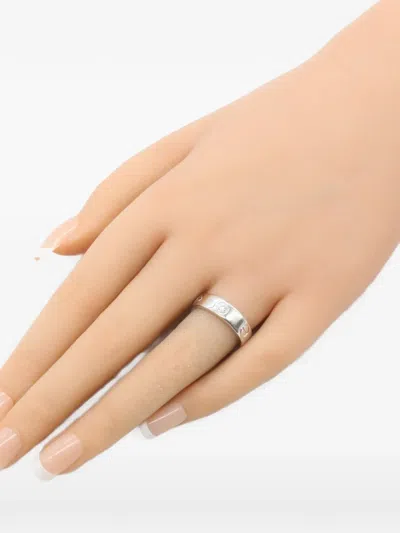 Pre-owned Cartier 2010s Love Diamond Ring In Silver