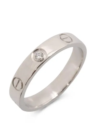 Pre-owned Cartier 2010s Love Diamond Ring In Silver
