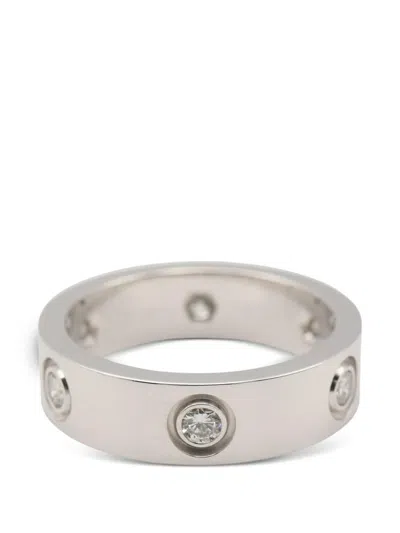 Pre-owned Cartier 2010s Love Diamond Ring In Silver
