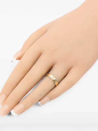 Pre-owned Cartier 2010s Love Diamond-embellishment Ring In Gold