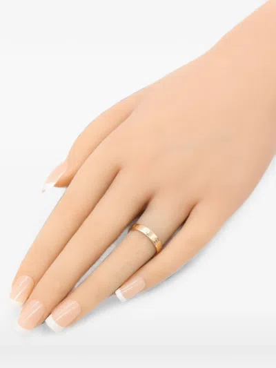 Pre-owned Cartier 2010s Love Engraved-logo Ring In Pink
