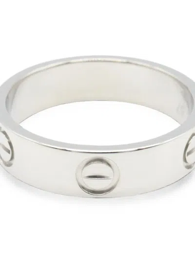 Pre-owned Cartier 2010s Love Platinum Ring In Silver