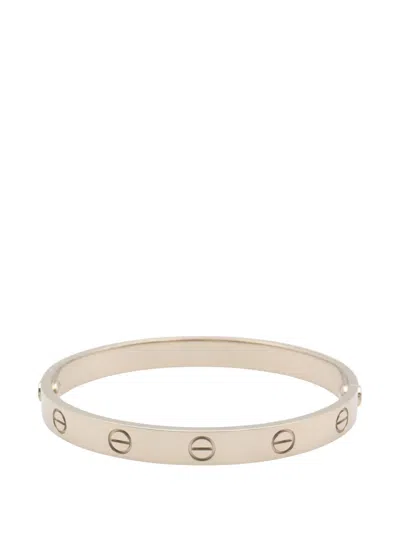Pre-owned Cartier 2010s Love Screw-detail Bracelet In Silver