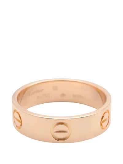 Pre-owned Cartier 2010s Love Screw-detail Ring In Pink