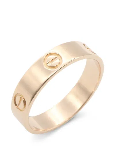 Pre-owned Cartier 2010s Love Screw-detail Ring In Pink