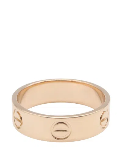Pre-owned Cartier 2010s Love Screw-motif Ring In Pink